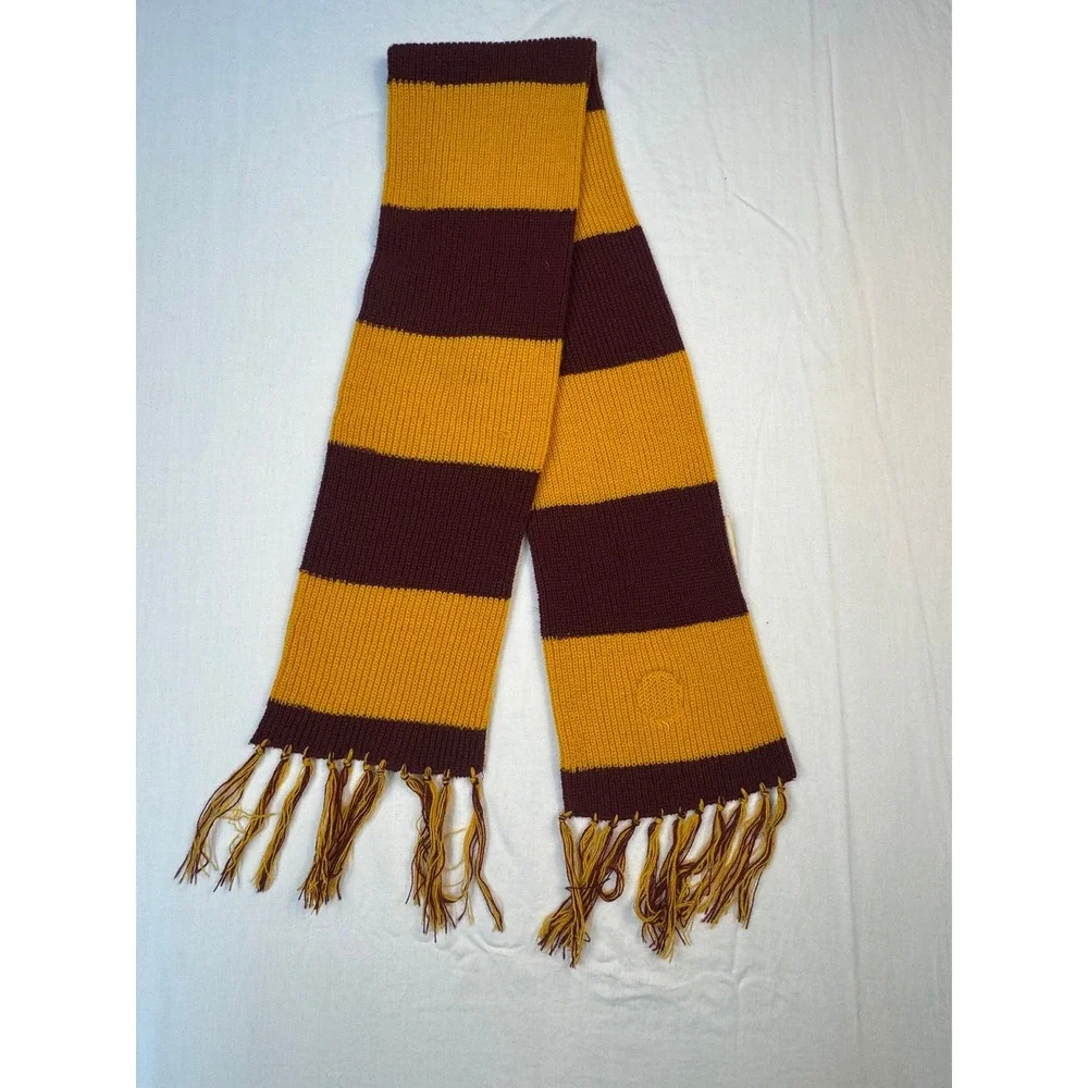 Vintage Washington Redskins Scarf NFL Striped Knit Burgundy‎ Gold Orlon USA NWT
